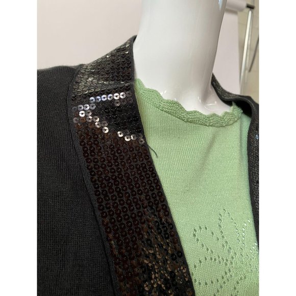 Allison Brittney Black Sequin Sweater - Picture 15 of 15